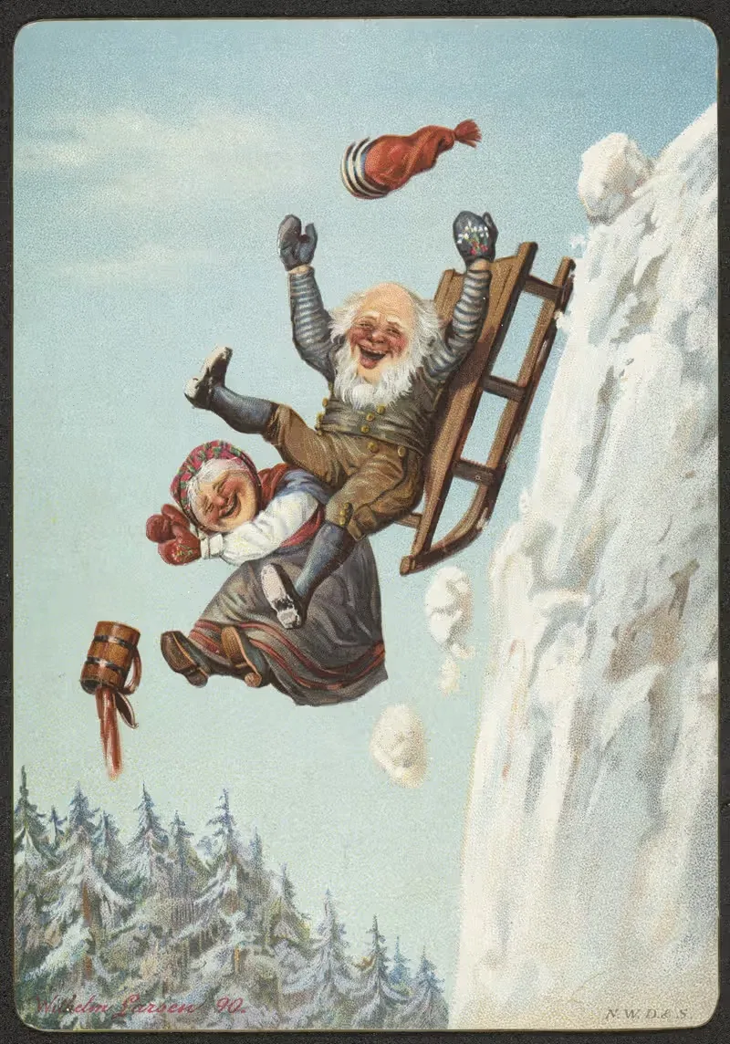 Юмористический рождественский мотив by Вильгельм Ларсен — digital art print download