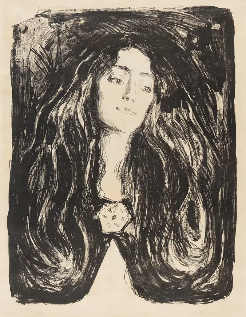 Брошь. Ева Мудокки by Эдвард Мунк, 1903 — digital art print download