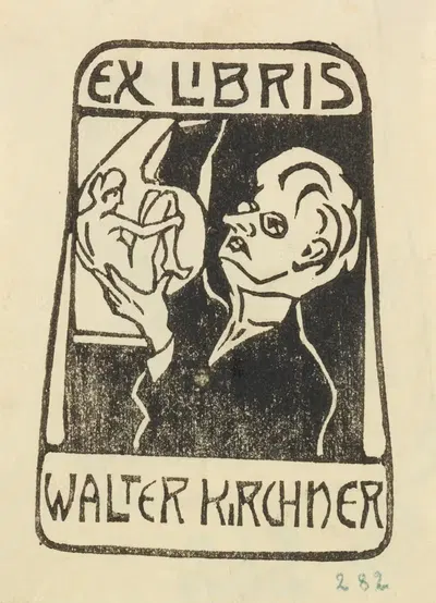 Экслибрис; Уолтер Кирхнер by Эрнст Людвиг Кирхнер, 1905 — digital art print download