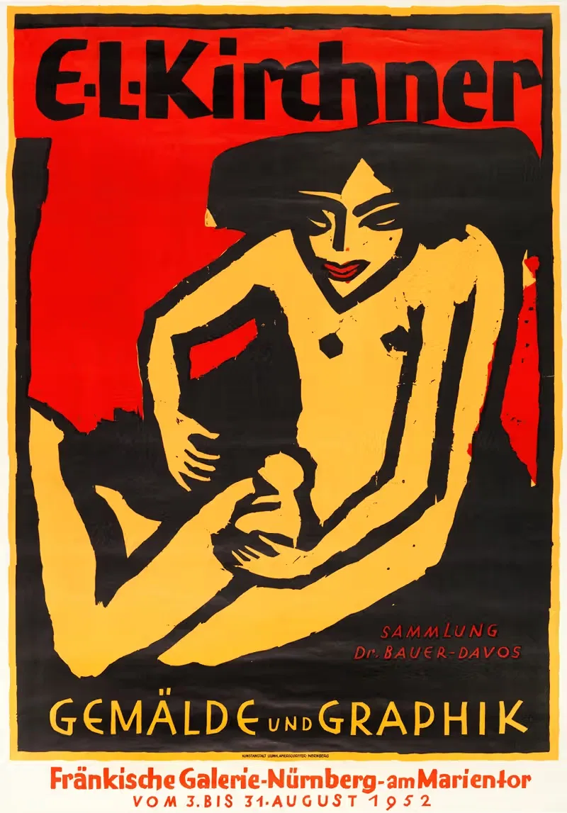 Plakat für die Ausstellung der E. L. Kirchner — Ernst Ludwig Kirchner