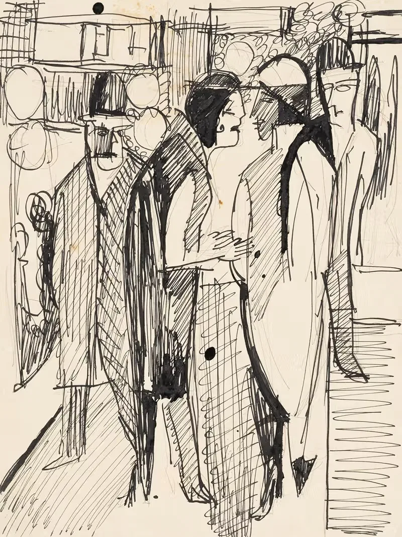 Straßenszene (Passanten auf der Straße) — Ernst Ludwig Kirchner