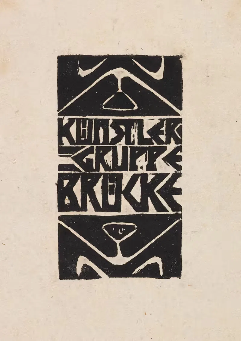 Titelvignette zum Programm der Künstlergruppe 'Brücke' — Ernst Ludwig Kirchner