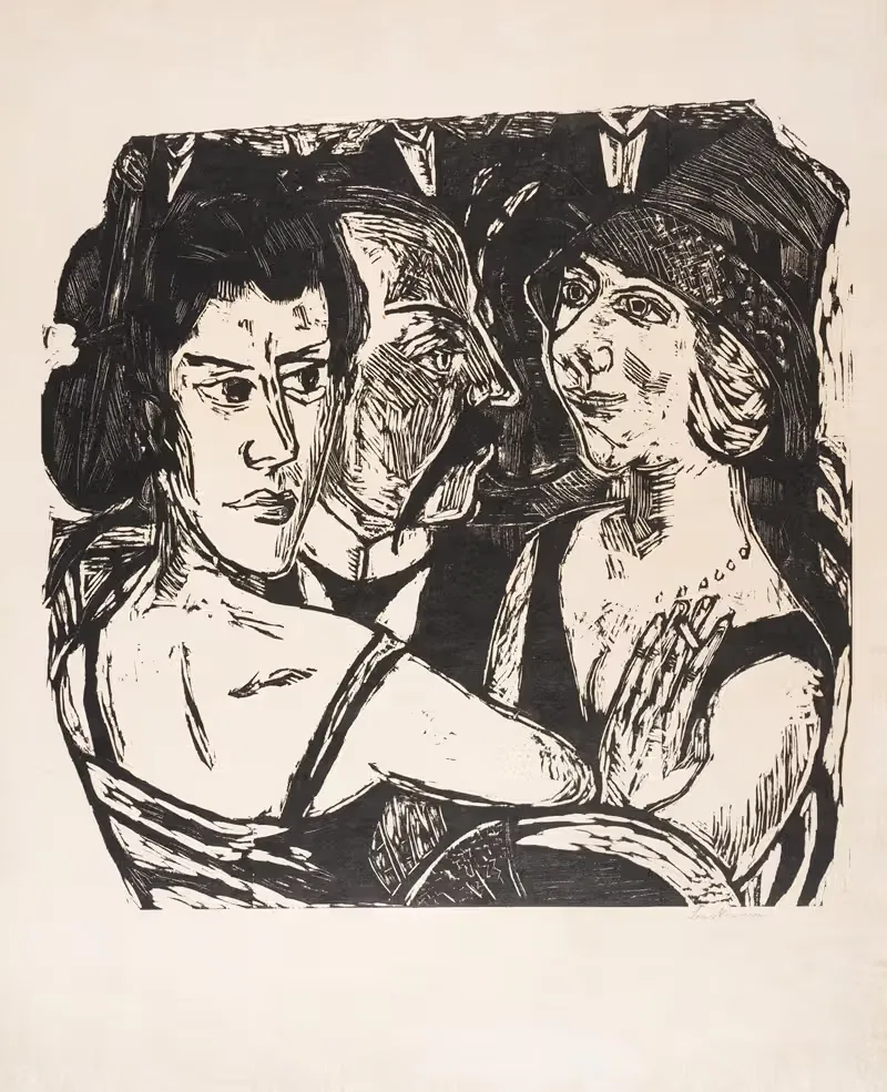 Групповое портретное изображение Эденбара by Макс Бекманн, 1923 — digital art print download