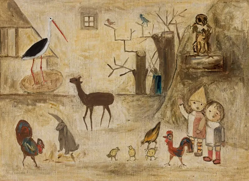 Children's zoo by Tadeusz Makowski, 1929 — digital art print download
