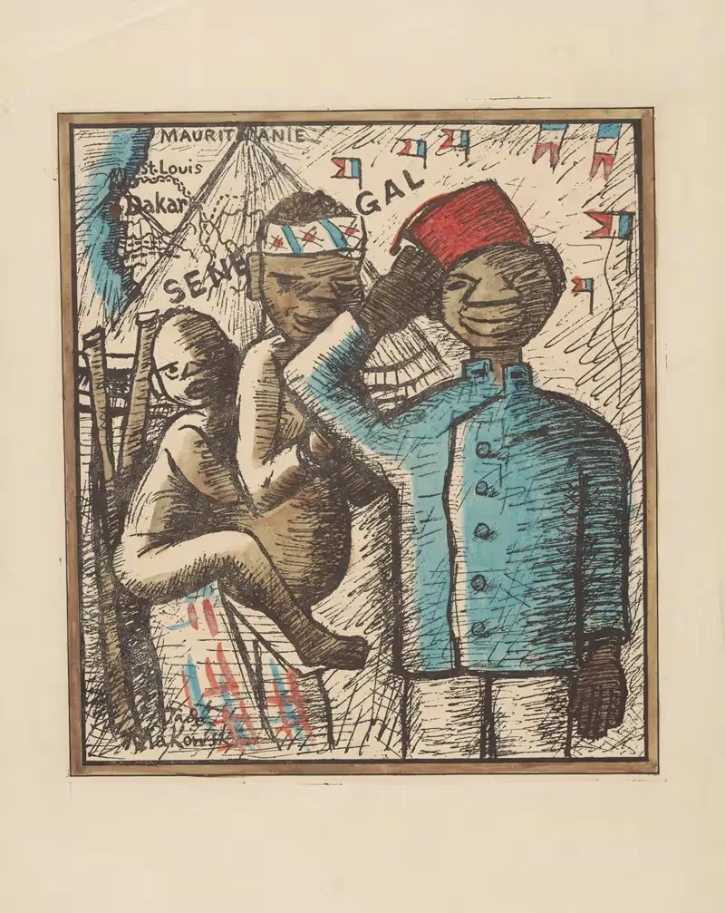 Мавритания – Сенегал by Тадеуш Маковский, 1912 — digital art print download