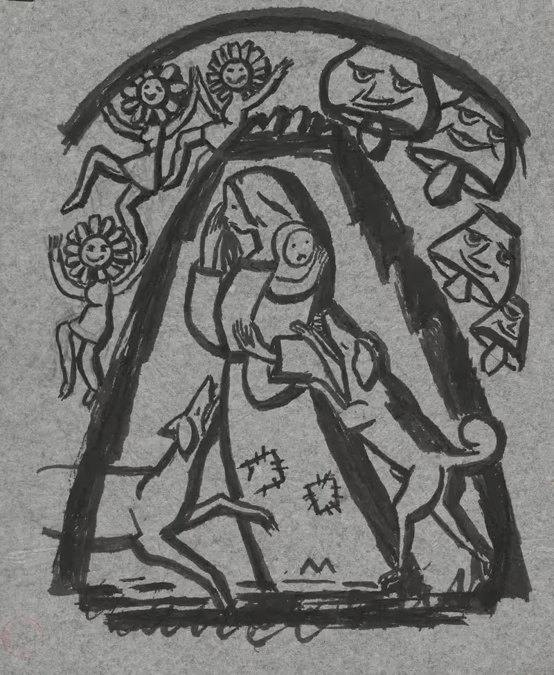 Нищета, напавшая на собак by Тадеуш Маковский, 1924 — digital art print download