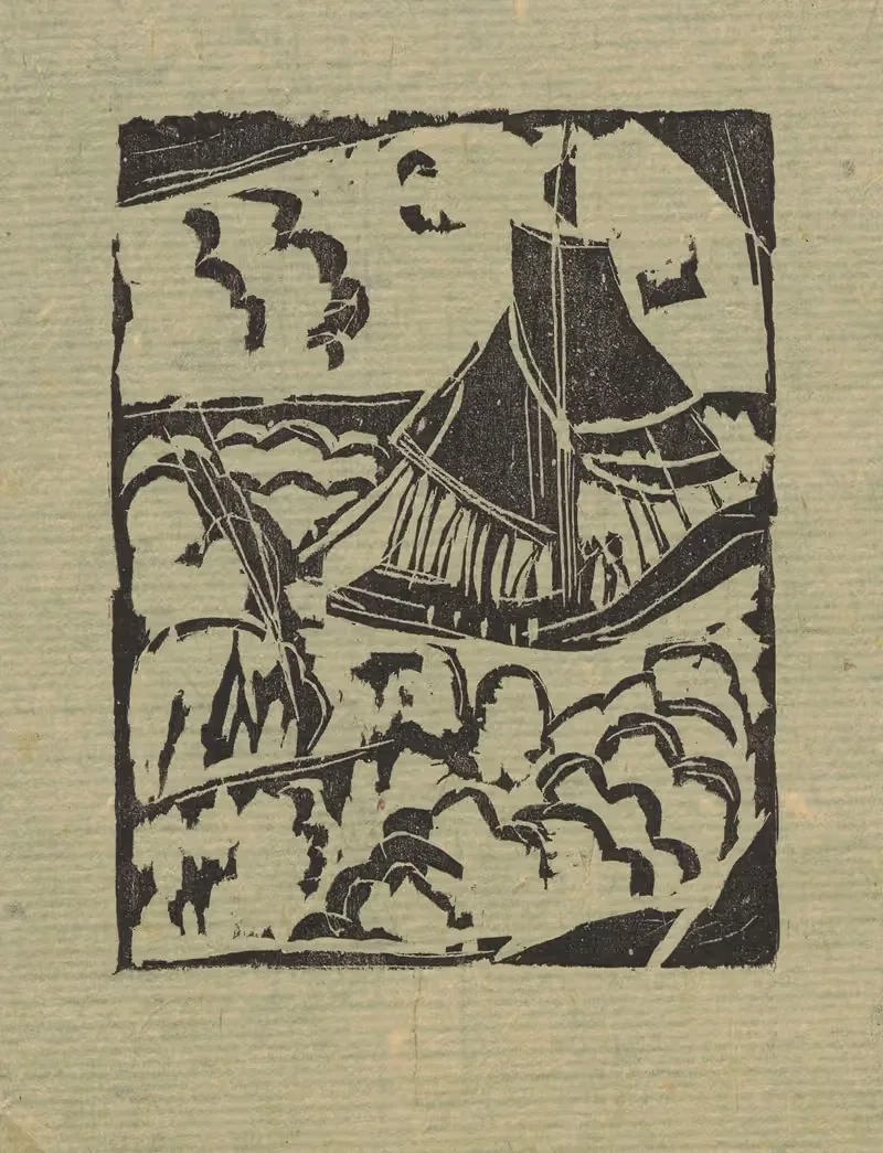 Парусник на море by Тадеуш Маковский, 1914 — digital art print download