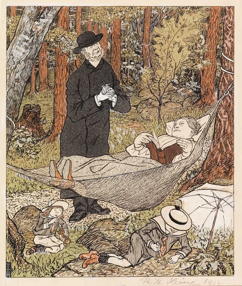 Опасные (запрещенные) книги by Томас Теодор Хейн, 1904 — digital art print download