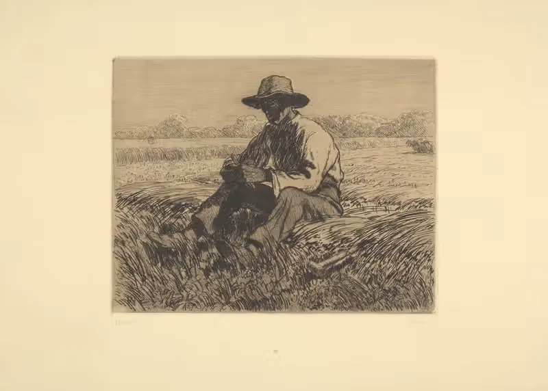 Фермер в поле by Альберт Хауайзен, 1902 — digital art print download