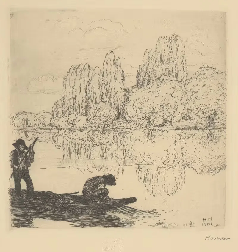 Рыбак by Альберт Хауайзен, 1901 — digital art print download