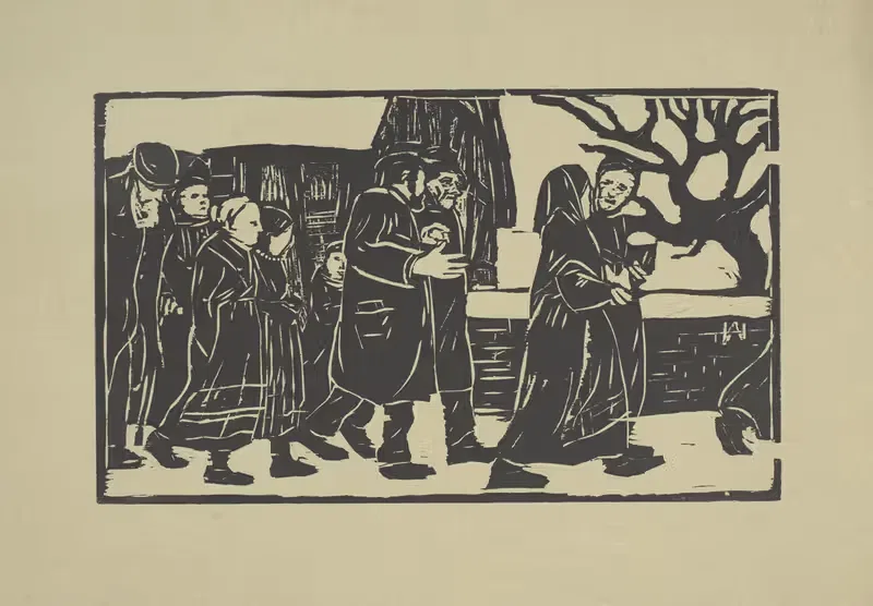 Kirchgang by Albert Haueisen, 1904 — digital art print download