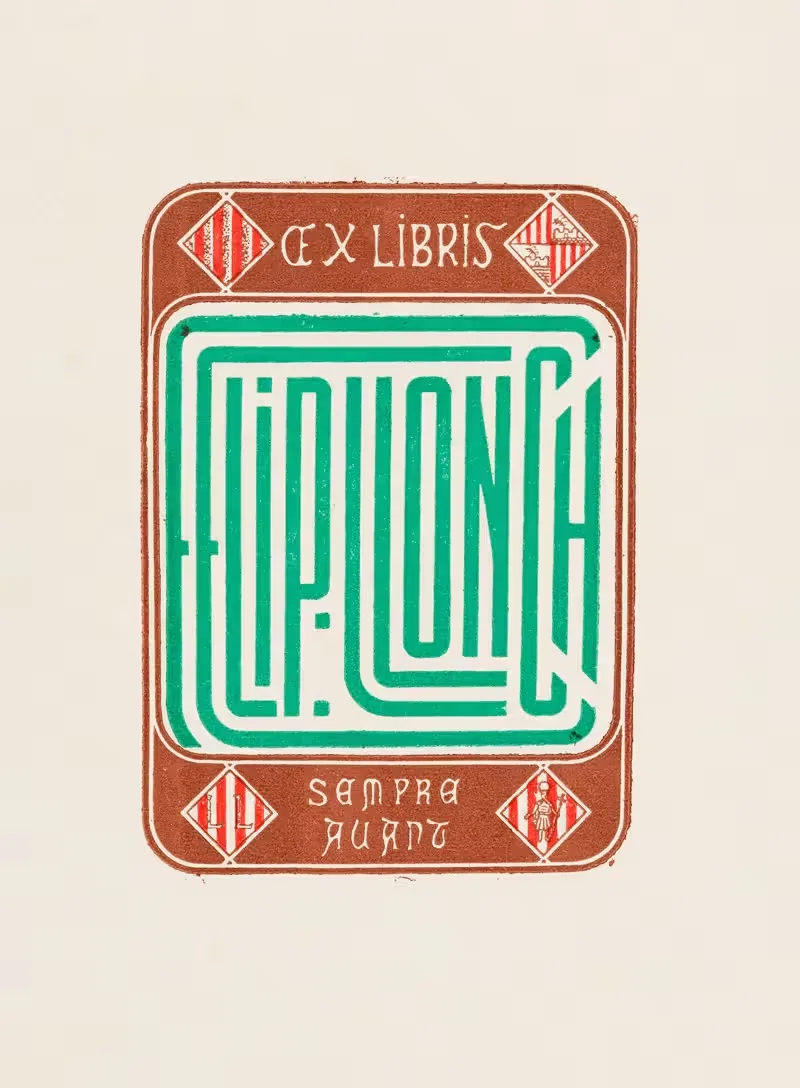 Bookplate of Felip Lonch — Anonymous