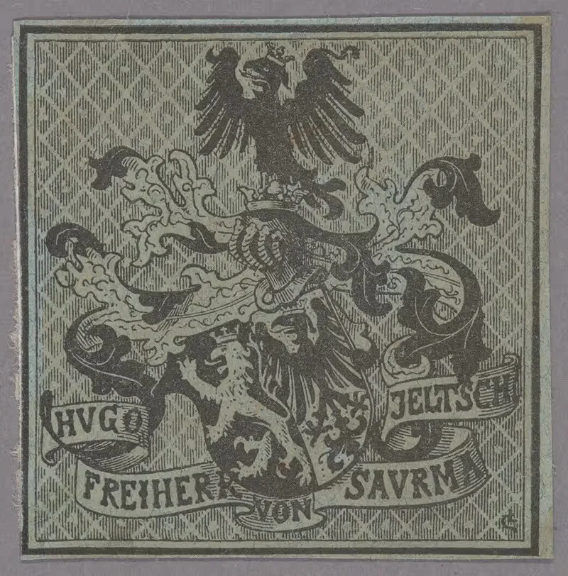 Hugo von Saurma-Jeltsch (1837-1896) – ekslibris — Anonymous