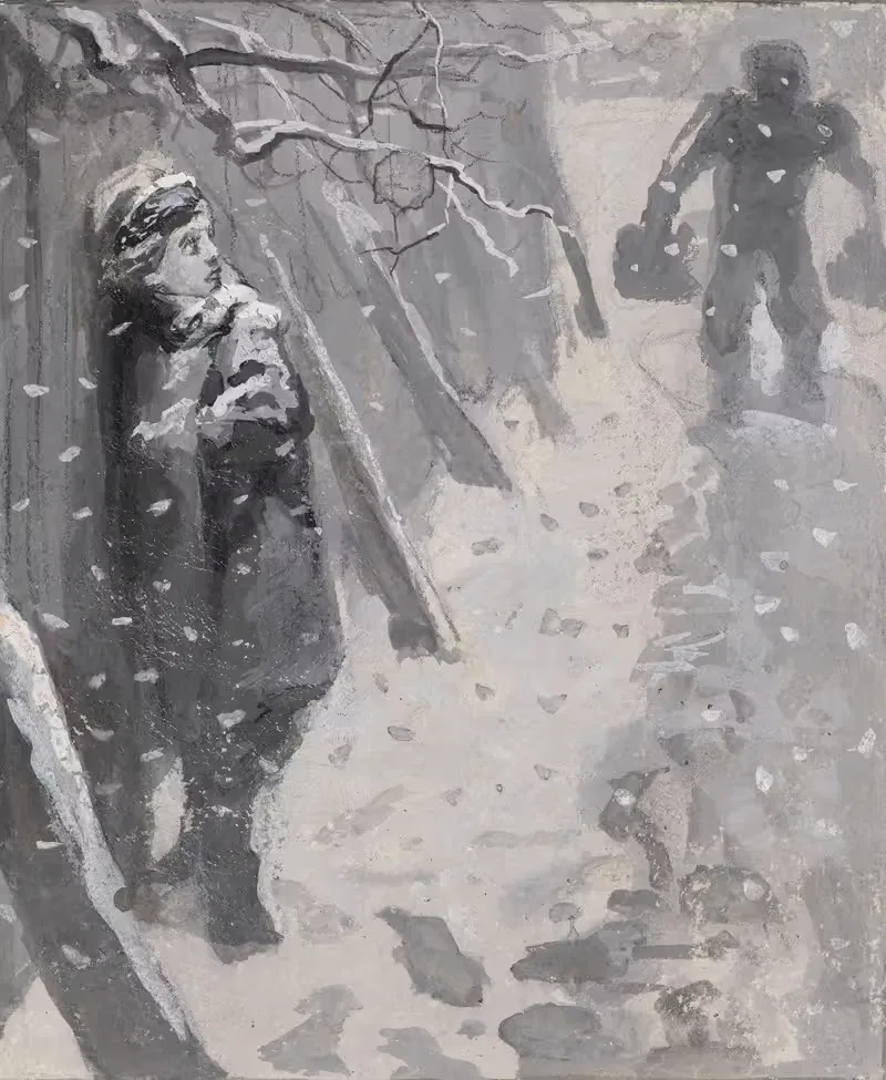 Мальчик, стоящий у забора by Антоний Каменьский, 1900 — digital art print download
