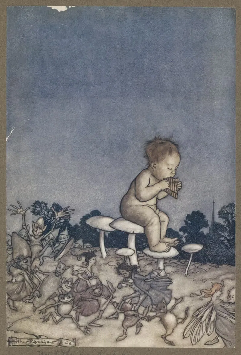 Питер Пэн в фейерическом оркестре by Артур Рэкхэм, 1906 — digital art print download