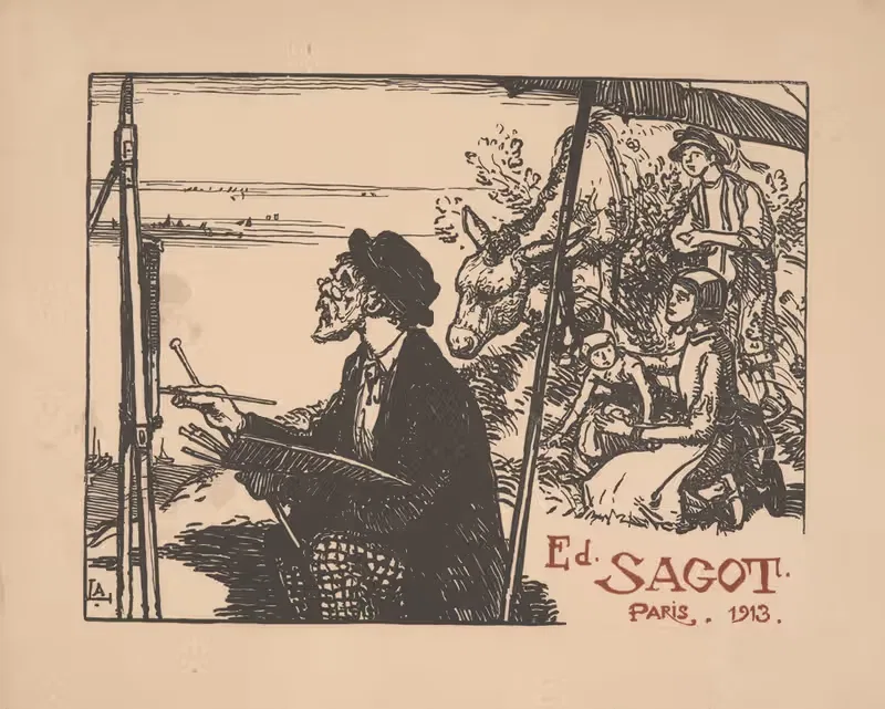 Осел на Саготе by Огюст Луи Лепер, 1913 — digital art print download