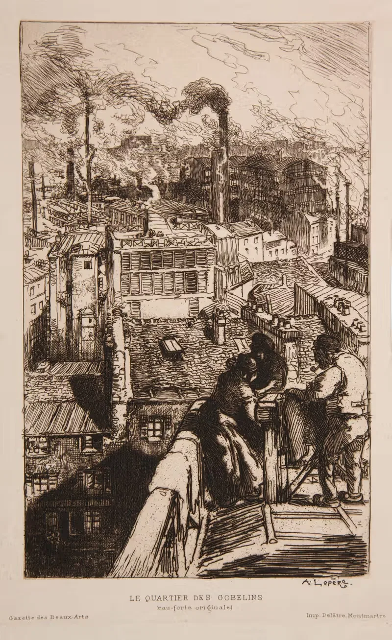 Le Quartier des Gobelins by Auguste Louis Lepère, 1893 — digital art print download