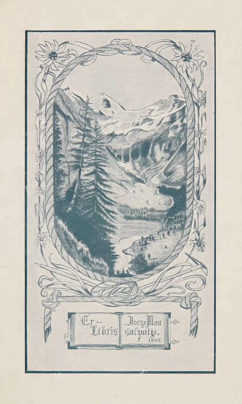 Экслибрис Хорге Монсальвате by Эльза Баезеке, 1905 — digital art print download