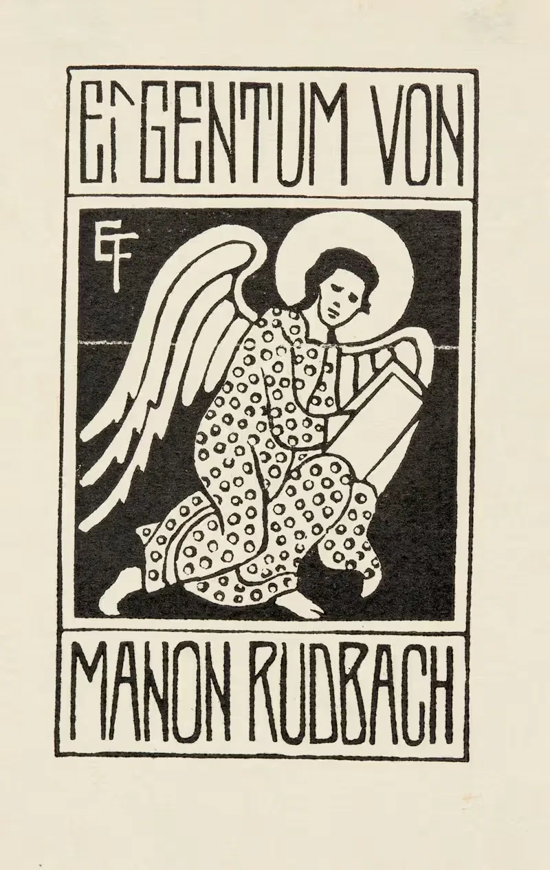 Экслибрис; Собственность Манон Рудбах by Эльза Гюнтер-Фальк, 1910 — digital art print download