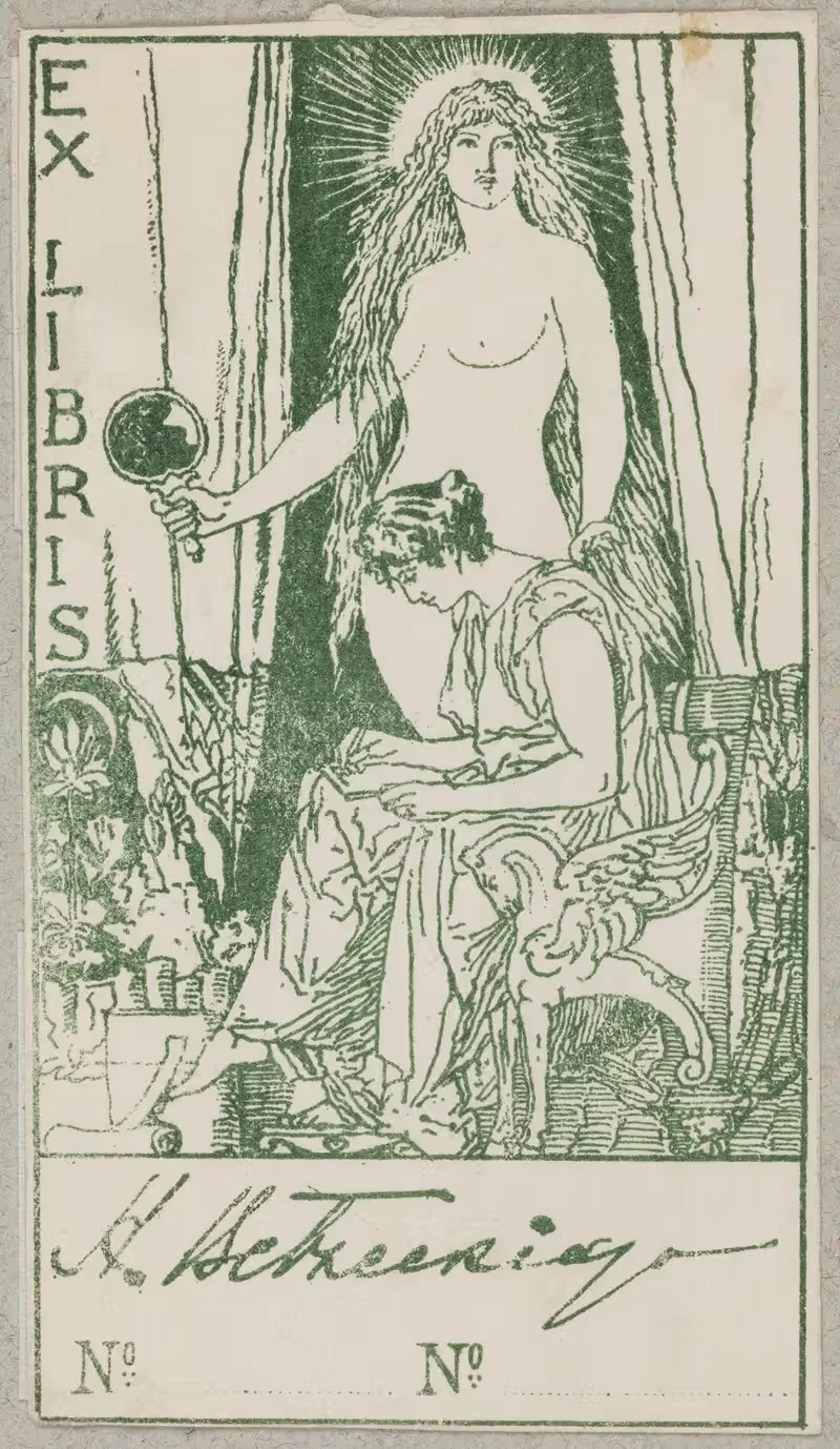 Bookplate of Stanisław Bełzecki — Emil Doepler
