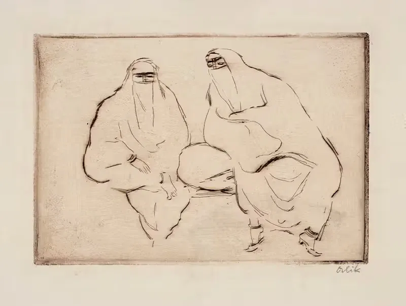 Zwei arabische Frauen — Emil Orlik