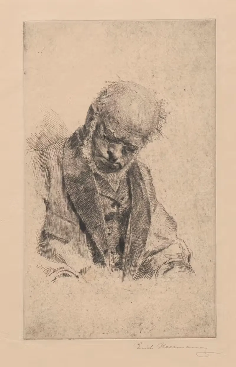 Адольф фон Менцель by Эрих Херманн, 1908 — digital art print download