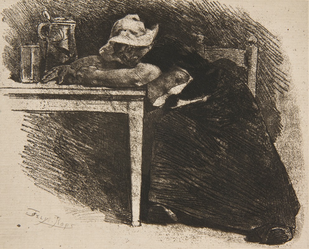 Dimanche! – Griserie flamande by Félicien Rops — digital art print download