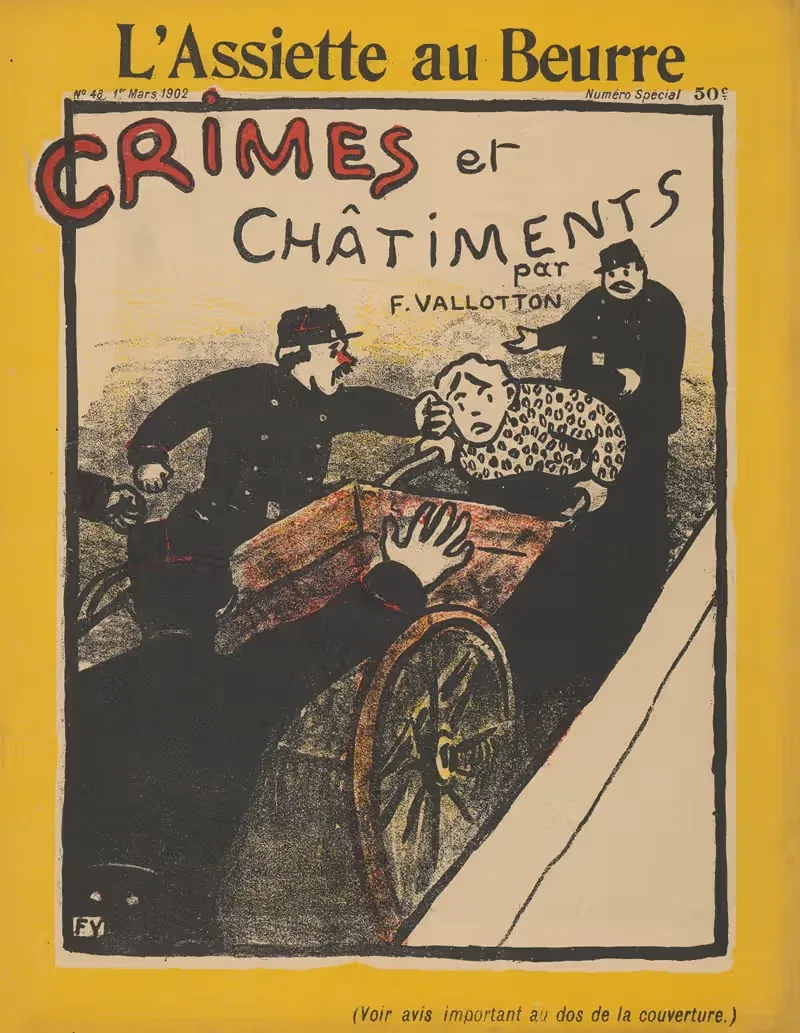 Crimes et chatiments – Cover by Félix Vallotton, 1902 — digital art print download