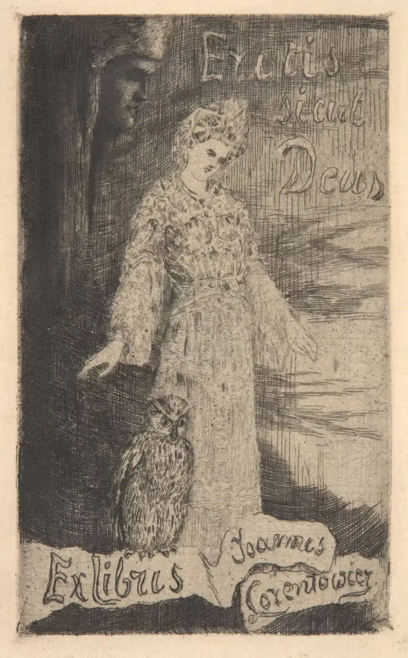 Bookplate of Jan Lorentowicz (1868-1940) — Franciszek Siedlecki