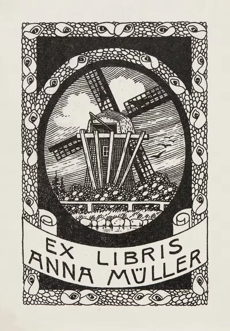 Bookplate of Anna Müller — Gadso Weiland