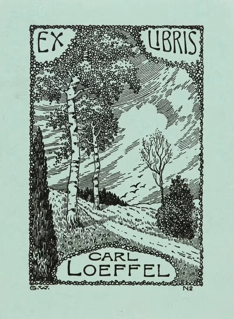 Bookplate of Carl Loeffel — Gadso Weiland