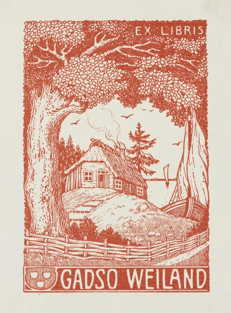Bookplate of Gadso Weiland — Gadso Weiland
