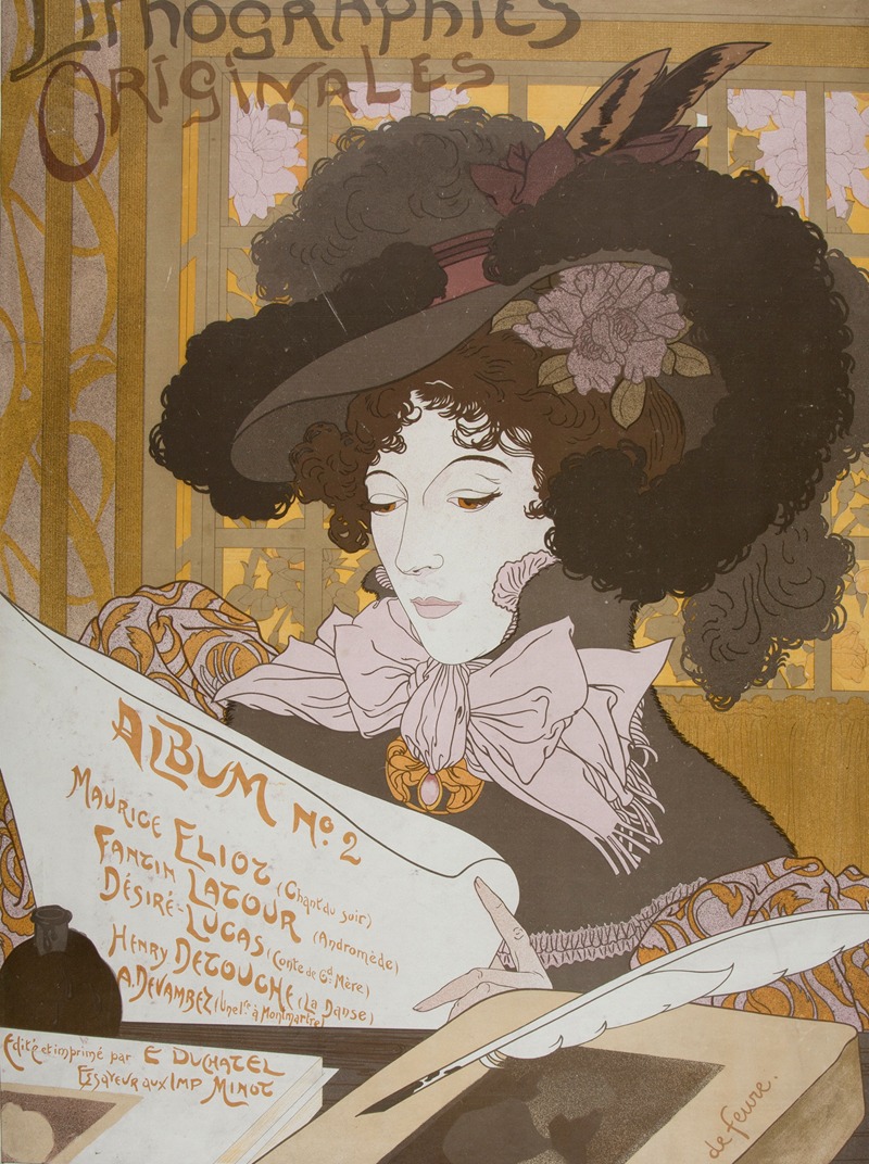Оригинальные литографии No 2 by Жорж де Фёр, 1897 — digital art print download