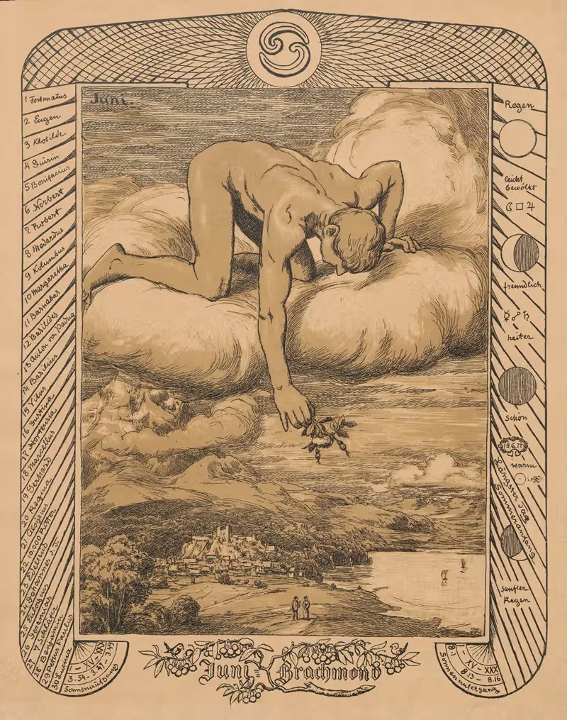 Аллегория июня by Ханс Тома, 1881-1901 — digital art print download