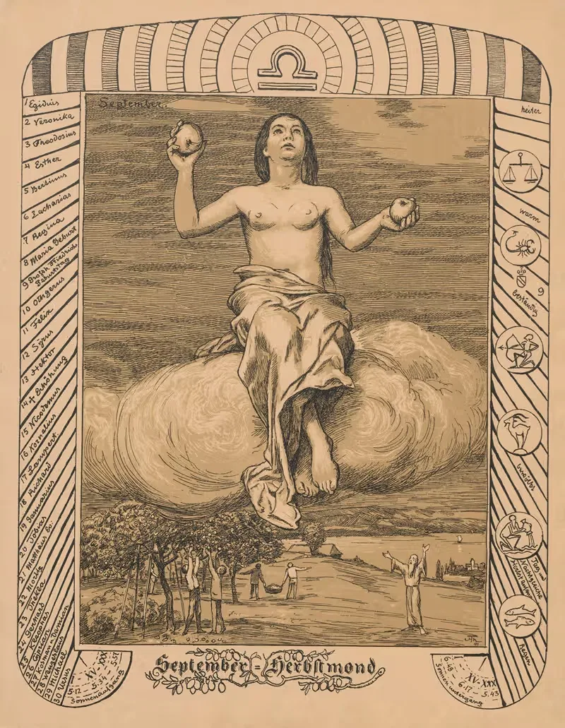 Аллегория сентября by Ханс Тома, 1881-1901 — digital art print download