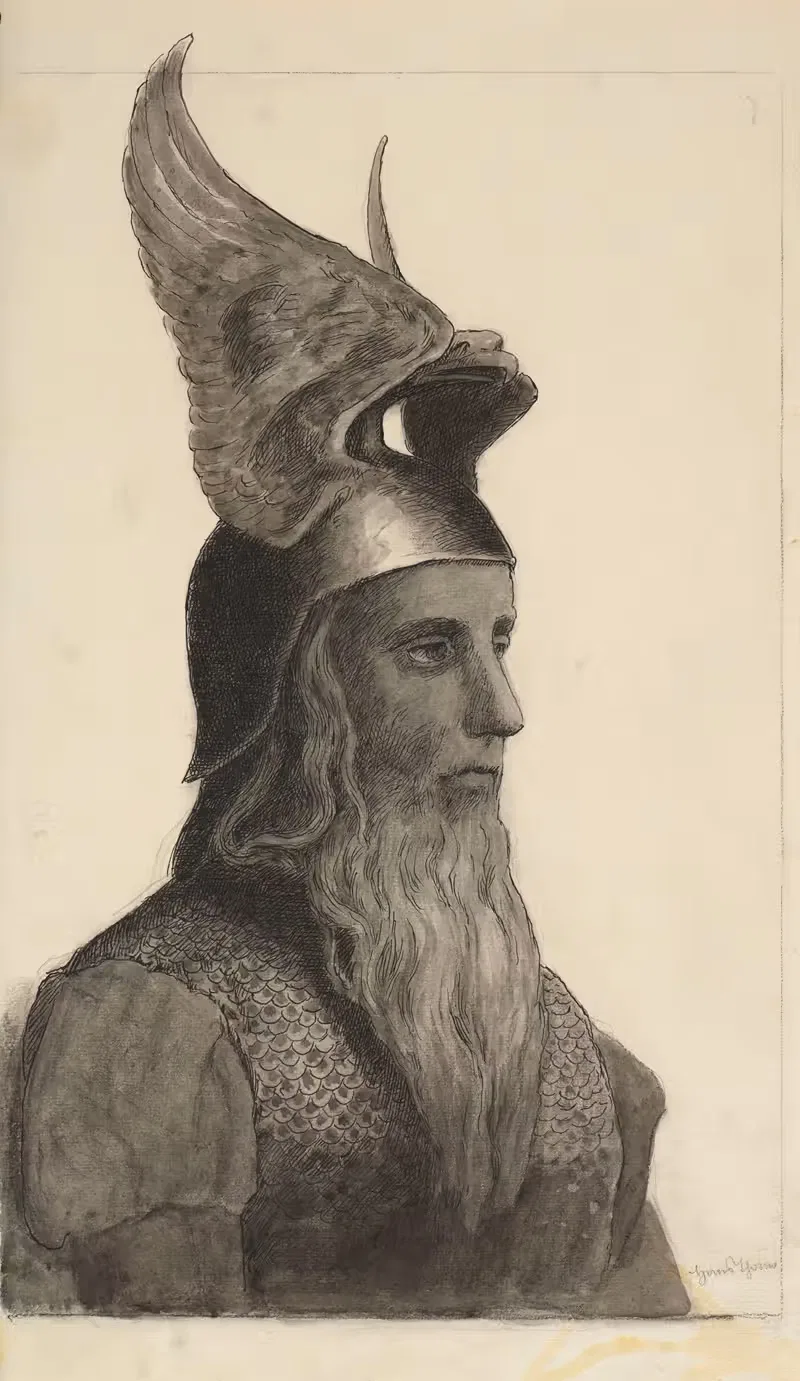 Бюст Вотана by Ханс Тома, 1909 - 1924 — digital art print download
