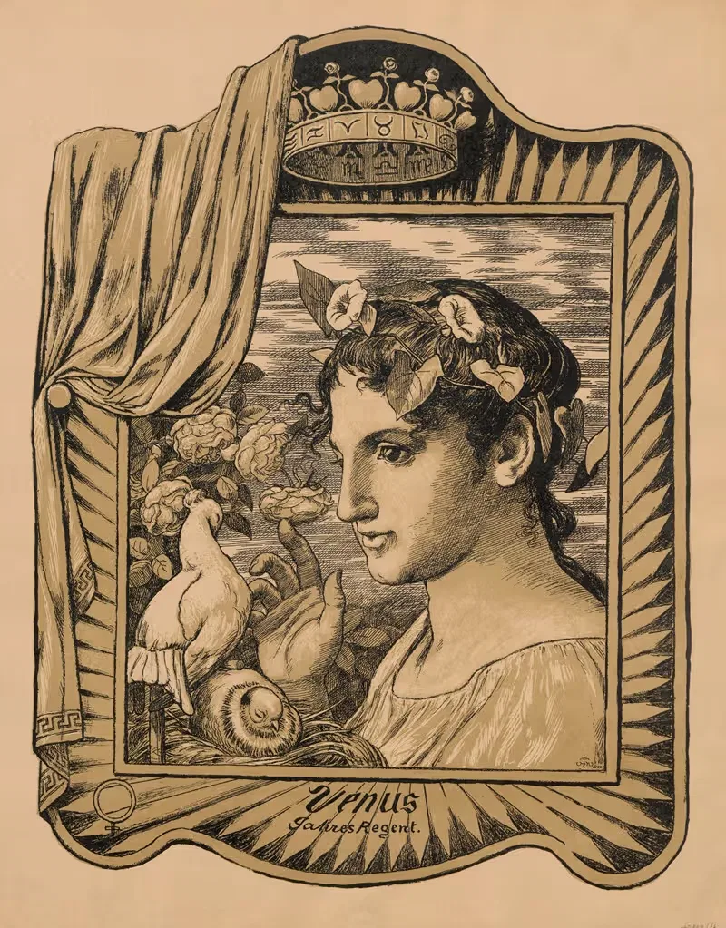 Венера Яхера by Ханс Тома, 1900 — digital art print download