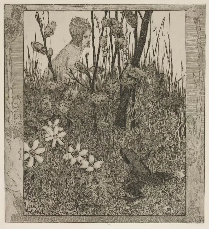 Принцесса и лягушка by Генрих Фогелер, 1899 — digital art print download
