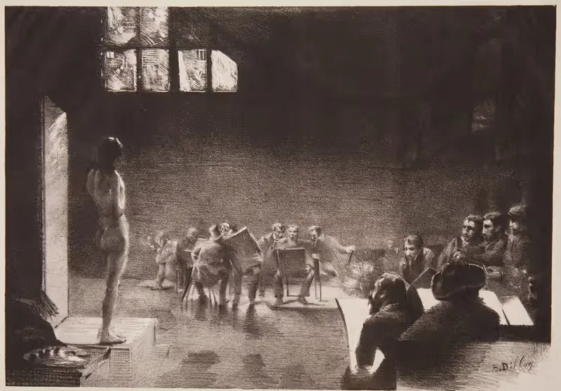 Séance à l’atelier by Henri-Patrice Dillon, 1888 — digital art print download