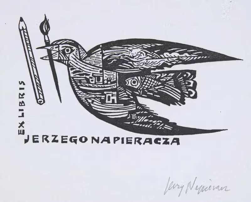 Автоэкслибрис Ежи Наперача (1929-2018) by Ежи Наперач, 1929-2018 — digital art print download