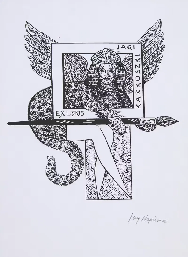 Экслибрис Ядвиги Каркошки (1941-) by Ежи Наперач, 2006 — digital art print download