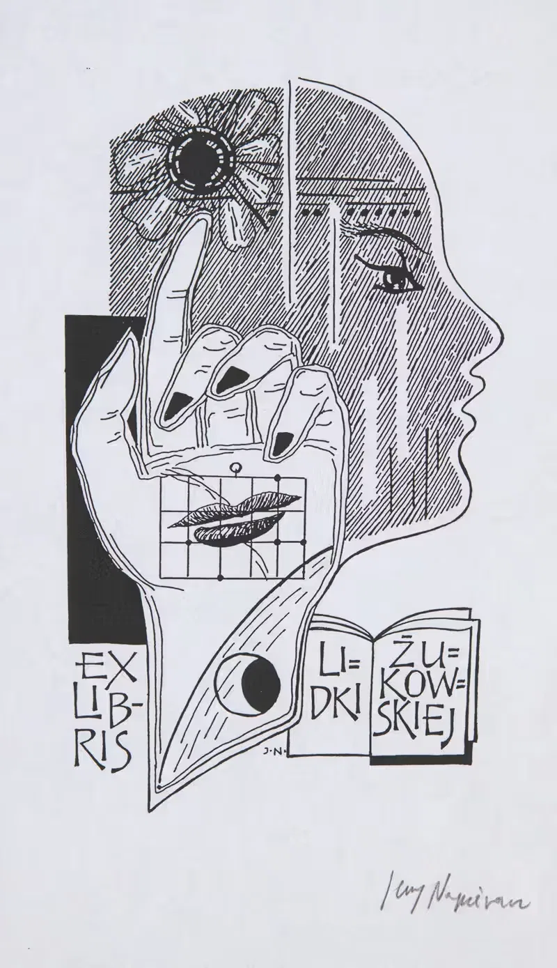 Экслибрис Лидии Жуковской (1932–2018) by Ежи Наперач, 1932–2018 — digital art print download