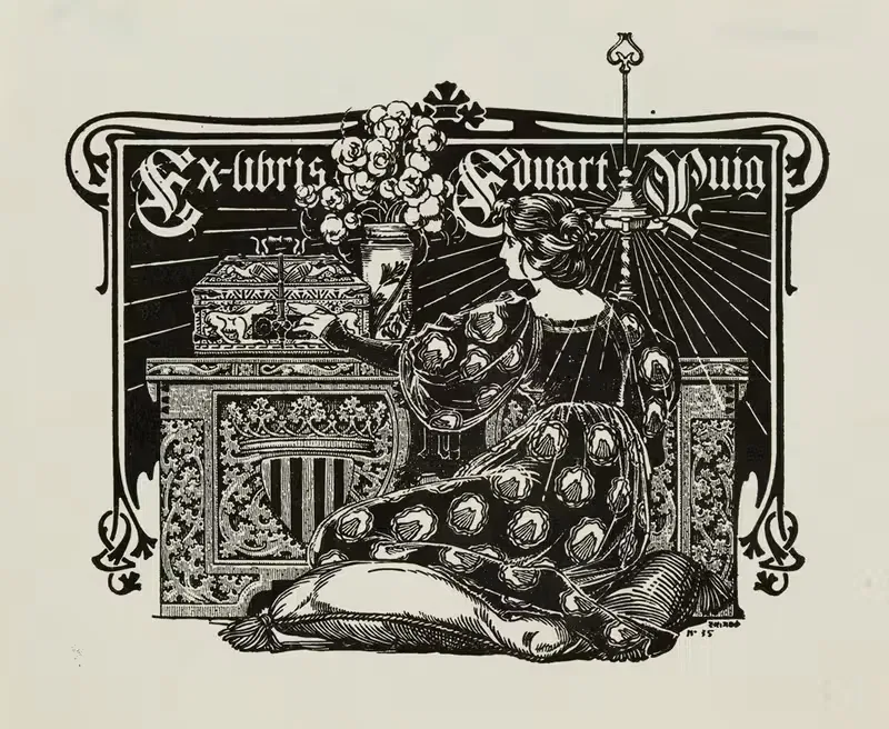Bookplate of Eduardo Puig — José Triadó