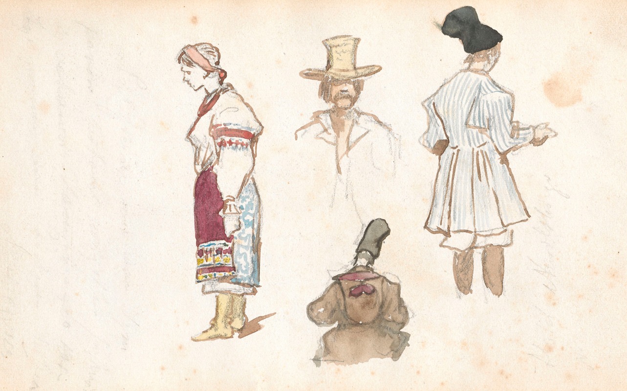 Folk types by Jozef Brandt, 1874 — digital art print download