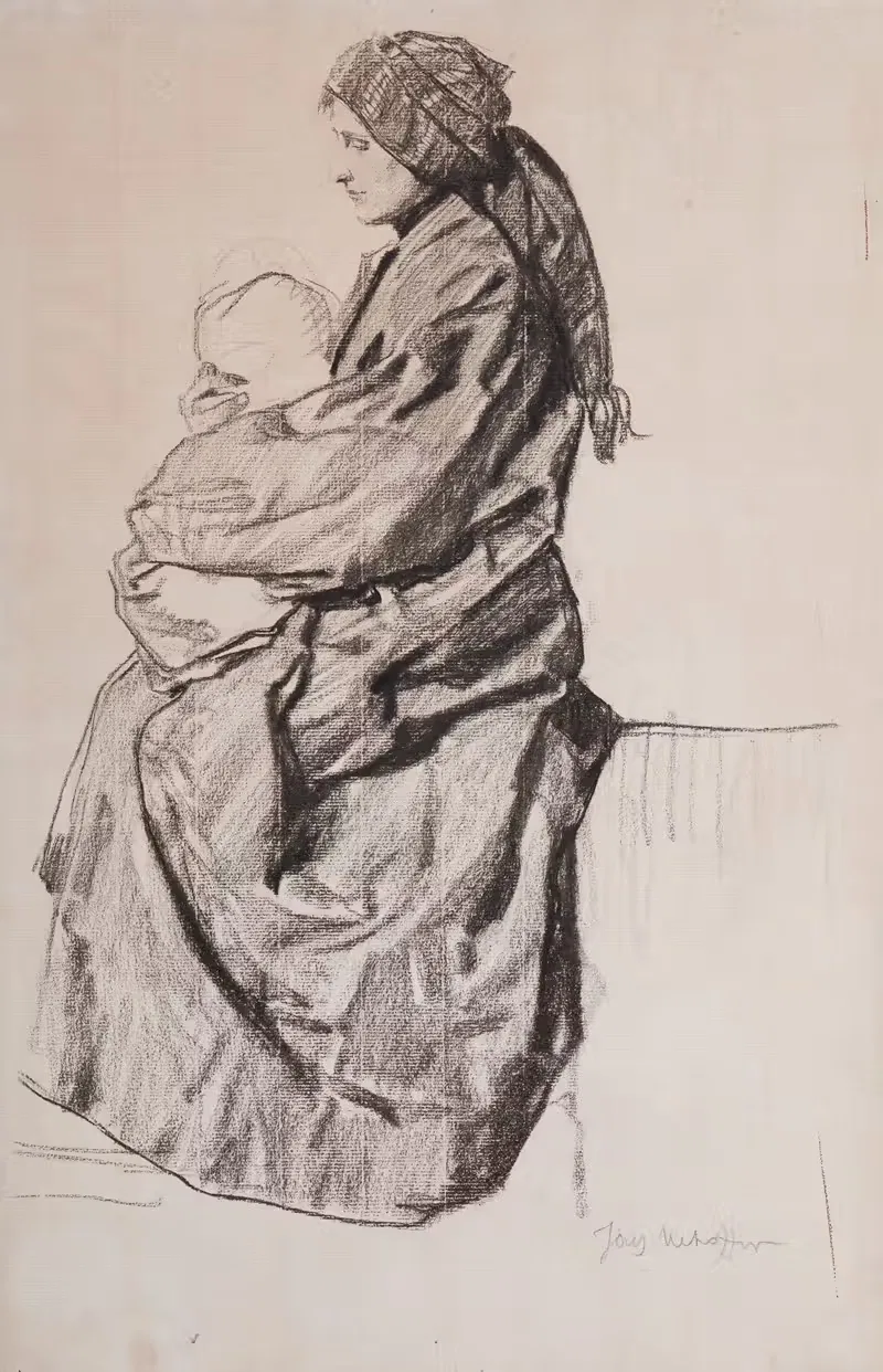 Дева Мария с ребенком by Юзеф Мехоффер, 1904 — digital art print download