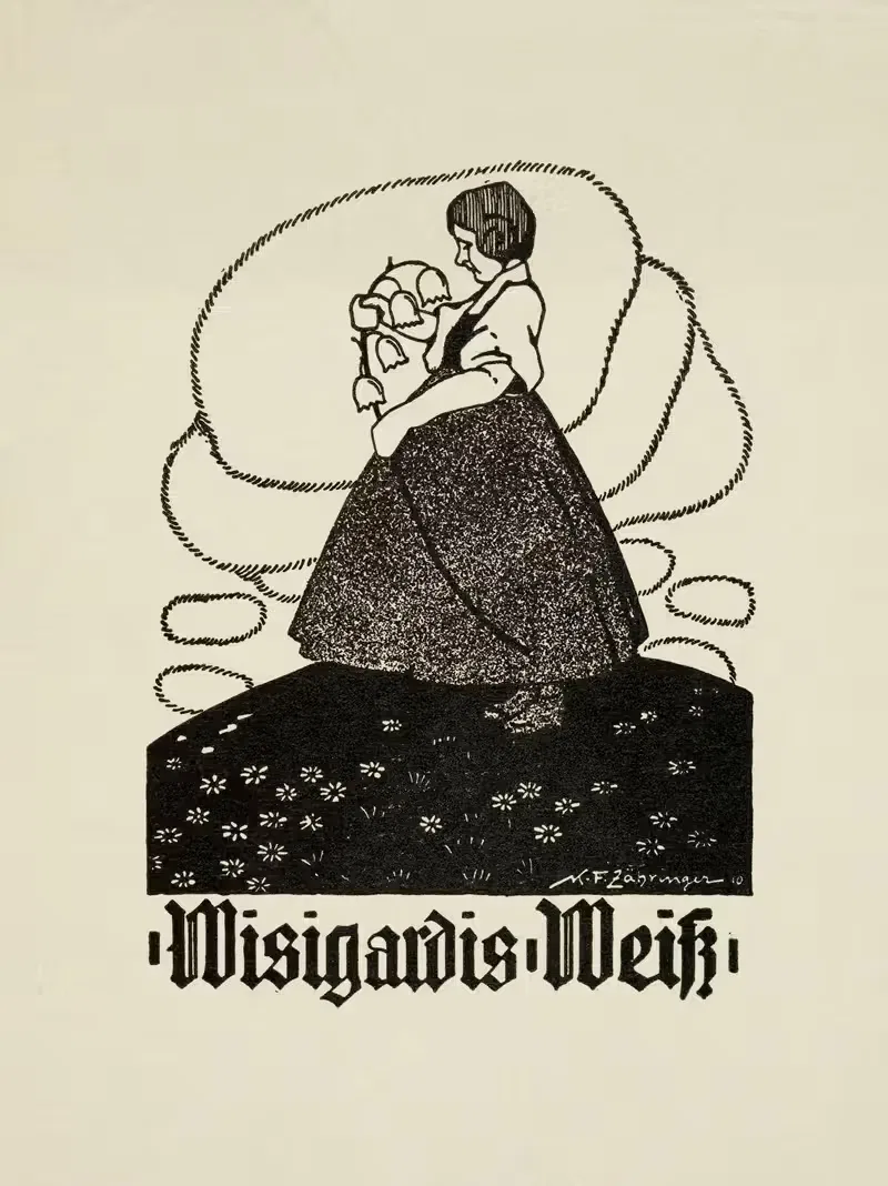 Экслибрис; Визигардис Вайс by Карл Фридрих Церингер, 1910 — digital art print download