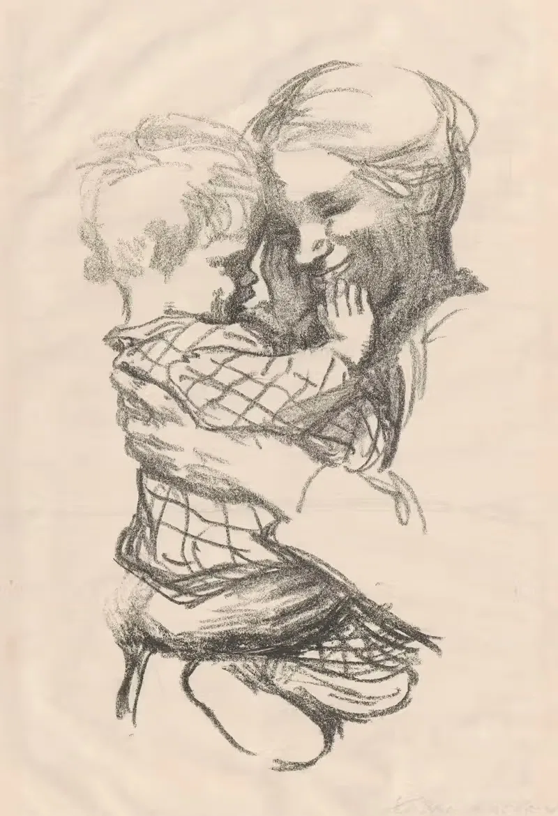 Mutter mit Kind auf dem Arm by Käthe Kollwitz, 1916 — digital art print download