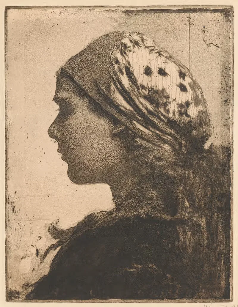 A village girl — Leon Wyczółkowski