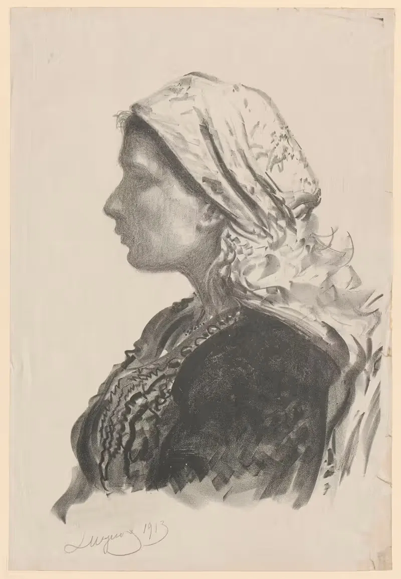 A village girl — Leon Wyczółkowski