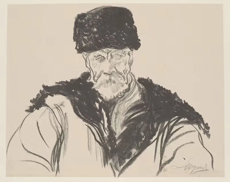 Старый крестьянин из Украины by Леон Вычулковский, 1912 — digital art print download